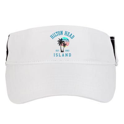 Hilton Head Island South Carolina Beach Palm Trees Summer Adult Drive Performance Visor