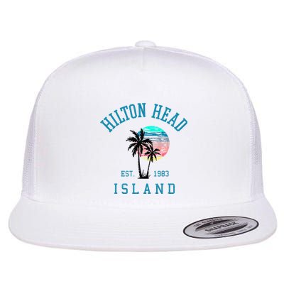Hilton Head Island South Carolina Beach Palm Trees Summer Flatbill Hat