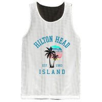 Hilton Head Island South Carolina Beach Palm Trees Summer Mesh Reversible Basketball Jersey Tank