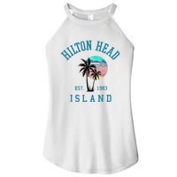 Hilton Head Island South Carolina Beach Palm Trees Summer Women's Perfect Tri Rocker Tank