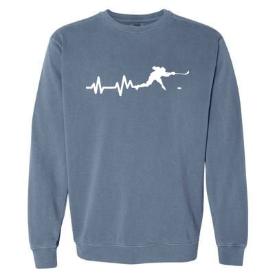 Hockey HeartBeat | Ice Hockey Player Gift Garment-Dyed Sweatshirt