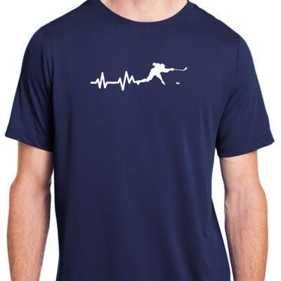 Hockey HeartBeat | Ice Hockey Player Gift Adult ChromaSoft Performance T-Shirt