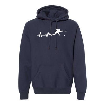 Hockey HeartBeat | Ice Hockey Player Gift Premium Hoodie