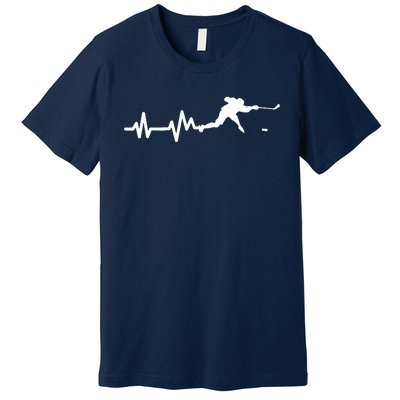 Hockey HeartBeat | Ice Hockey Player Gift Premium T-Shirt