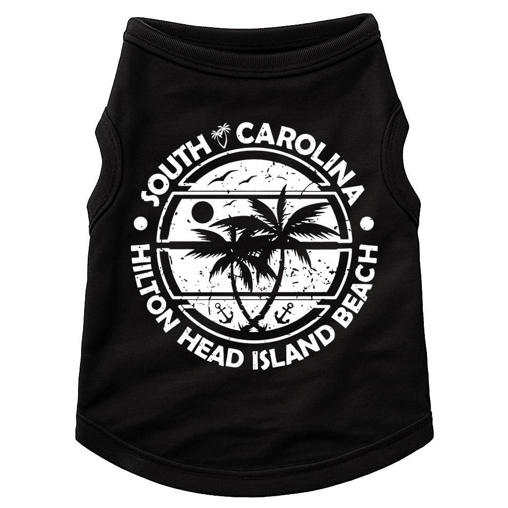 Hilton Head Island Beach South Carolina, Tropical Palm Trees, Ship Anchor Doggie Tank