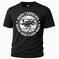 Hilton Head Island Beach South Carolina, Tropical Palm Trees, Ship Anchor Performance Shirt