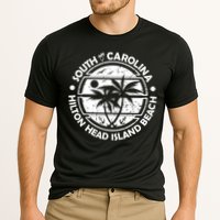 Hilton Head Island Beach South Carolina, Tropical Palm Trees, Ship Anchor Performance Shirt