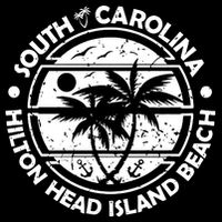 Hilton Head Island Beach South Carolina, Tropical Palm Trees, Ship Anchor Flatbill Hat