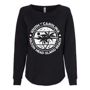 Hilton Head Island Beach South Carolina, Tropical Palm Trees, Ship Anchor Womens California Wash Sweatshirt