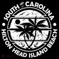 Hilton Head Island Beach South Carolina, Tropical Palm Trees, Ship Anchor Zip Tote Bag