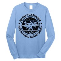 Hilton Head Island Beach South Carolina, Tropical Palm Trees, Ship Anchor Long Sleeve Shirt
