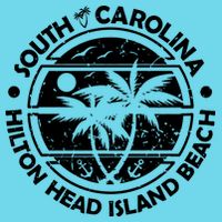 Hilton Head Island Beach South Carolina, Tropical Palm Trees, Ship Anchor Long Sleeve Shirt