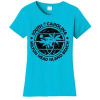 Hilton Head Island Beach South Carolina, Tropical Palm Trees, Ship Anchor Women's T-Shirt