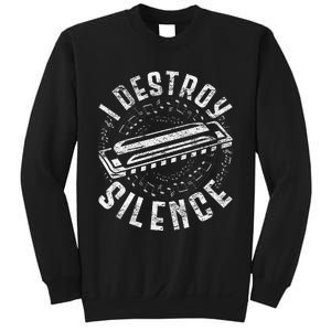 Harmonica Harmonicist I Destroy Silence Sweatshirt