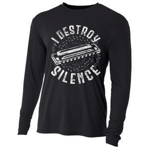 Harmonica Harmonicist I Destroy Silence Cooling Performance Long Sleeve Crew