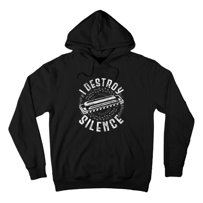 Harmonica Harmonicist I Destroy Silence Tall Hoodie