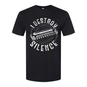 Harmonica Harmonicist I Destroy Silence Softstyle CVC T-Shirt