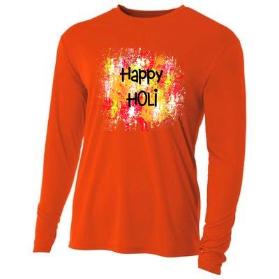 Happy Holi Indian Colorful Festival Of Colors Festive Party Gift Cooling Performance Long Sleeve Crew