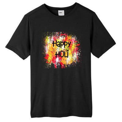 Happy Holi Indian Colorful Festival Of Colors Festive Party Gift Tall Fusion ChromaSoft Performance T-Shirt