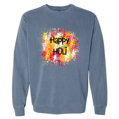 Happy Holi Indian Colorful Festival Of Colors Festive Party Gift Garment-Dyed Sweatshirt