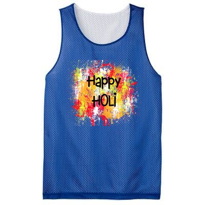 Happy Holi Indian Colorful Festival Of Colors Festive Party Gift Mesh Reversible Basketball Jersey Tank