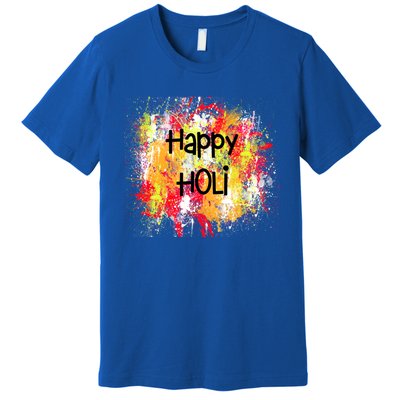 Happy Holi Indian Colorful Festival Of Colors Festive Party Gift Premium T-Shirt