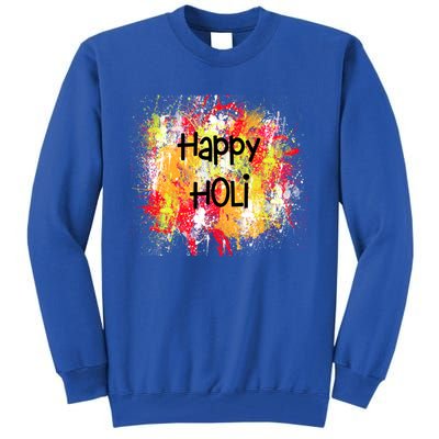 Happy Holi Indian Colorful Festival Of Colors Festive Party Gift Tall Sweatshirt