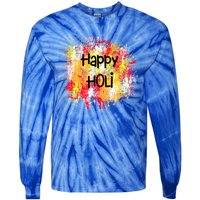 Happy Holi Indian Colorful Festival Of Colors Festive Party Gift Tie-Dye Long Sleeve Shirt