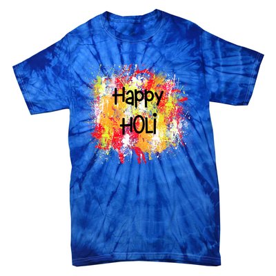 Happy Holi Indian Colorful Festival Of Colors Festive Party Gift Tie-Dye T-Shirt