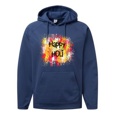 Happy Holi Indian Colorful Festival Of Colors Festive Party Gift Performance Fleece Hoodie