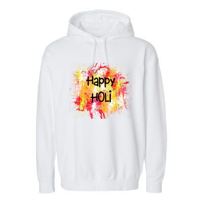 Happy Holi Indian Colorful Festival Of Colors Festive Party Gift Garment-Dyed Fleece Hoodie