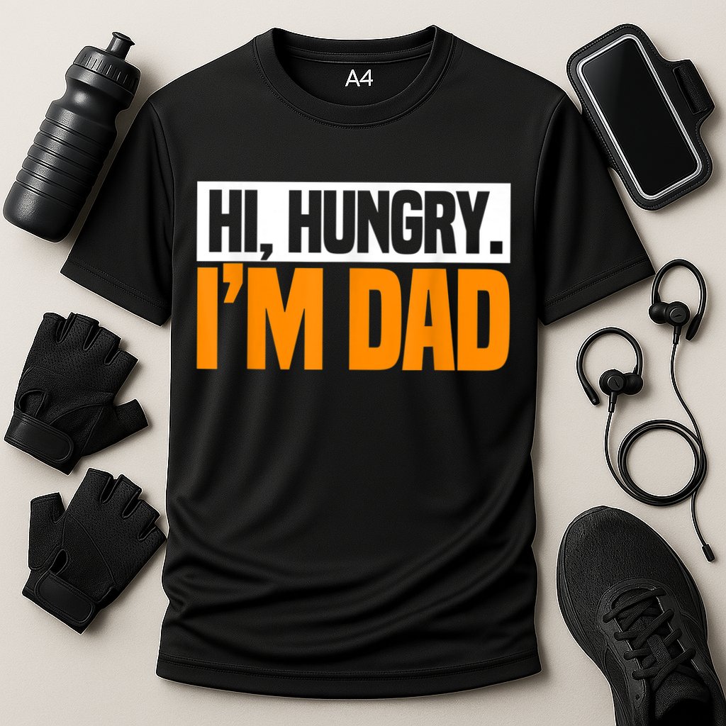 Hi Hungry I'm Dad Jokes Father's Day Gift Cooling Performance Crew T-Shirt