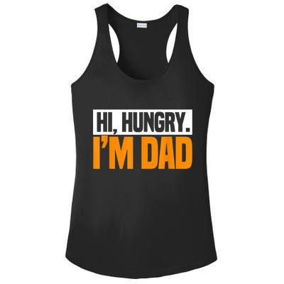 Hi Hungry I'm Dad Jokes Father's Day Gift Ladies PosiCharge Competitor Racerback Tank