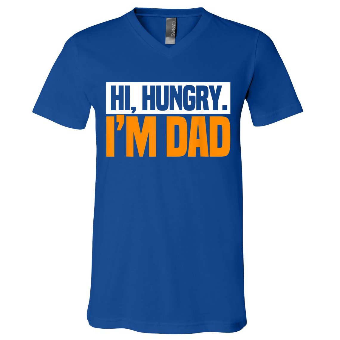 Hi Hungry I'm Dad Jokes Father's Day Gift V-Neck T-Shirt