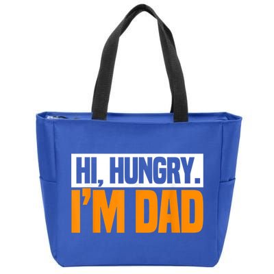 Hi Hungry I'm Dad Jokes Father's Day Gift Zip Tote Bag