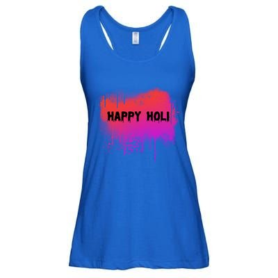 Happy Holi Indian Festival Of Colors 2021 Gift Ladies Essential Flowy Tank