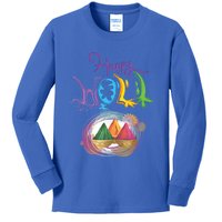 Happy Holi Indian's Colourful Festival Gift Cool Gift Kids Long Sleeve Shirt