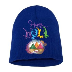 Happy Holi Indian's Colourful Festival Gift Cool Gift Short Acrylic Beanie