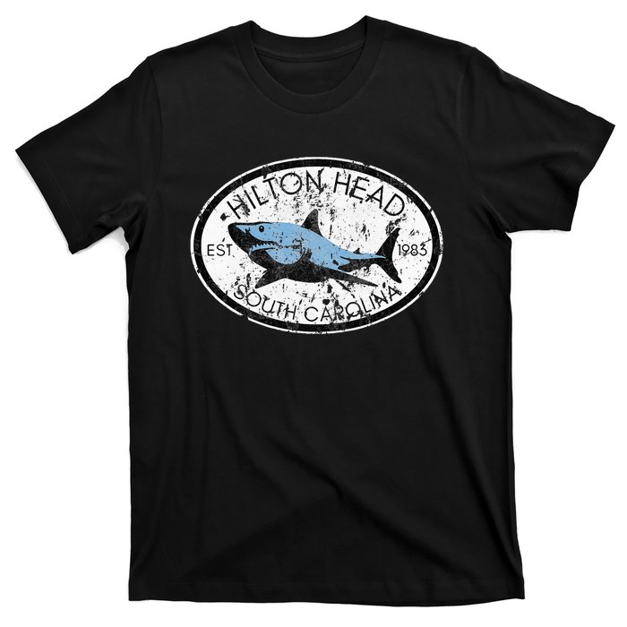 Hilton Head Island South Carolina Fishing Shark Fish Beach T-Shirt