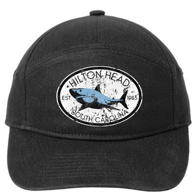 Hilton Head Island South Carolina Fishing Shark Fish Beach 7-Panel Snapback Hat