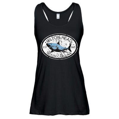 Hilton Head Island South Carolina Fishing Shark Fish Beach Ladies Essential Flowy Tank