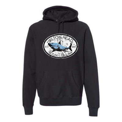 Hilton Head Island South Carolina Fishing Shark Fish Beach Premium Hoodie