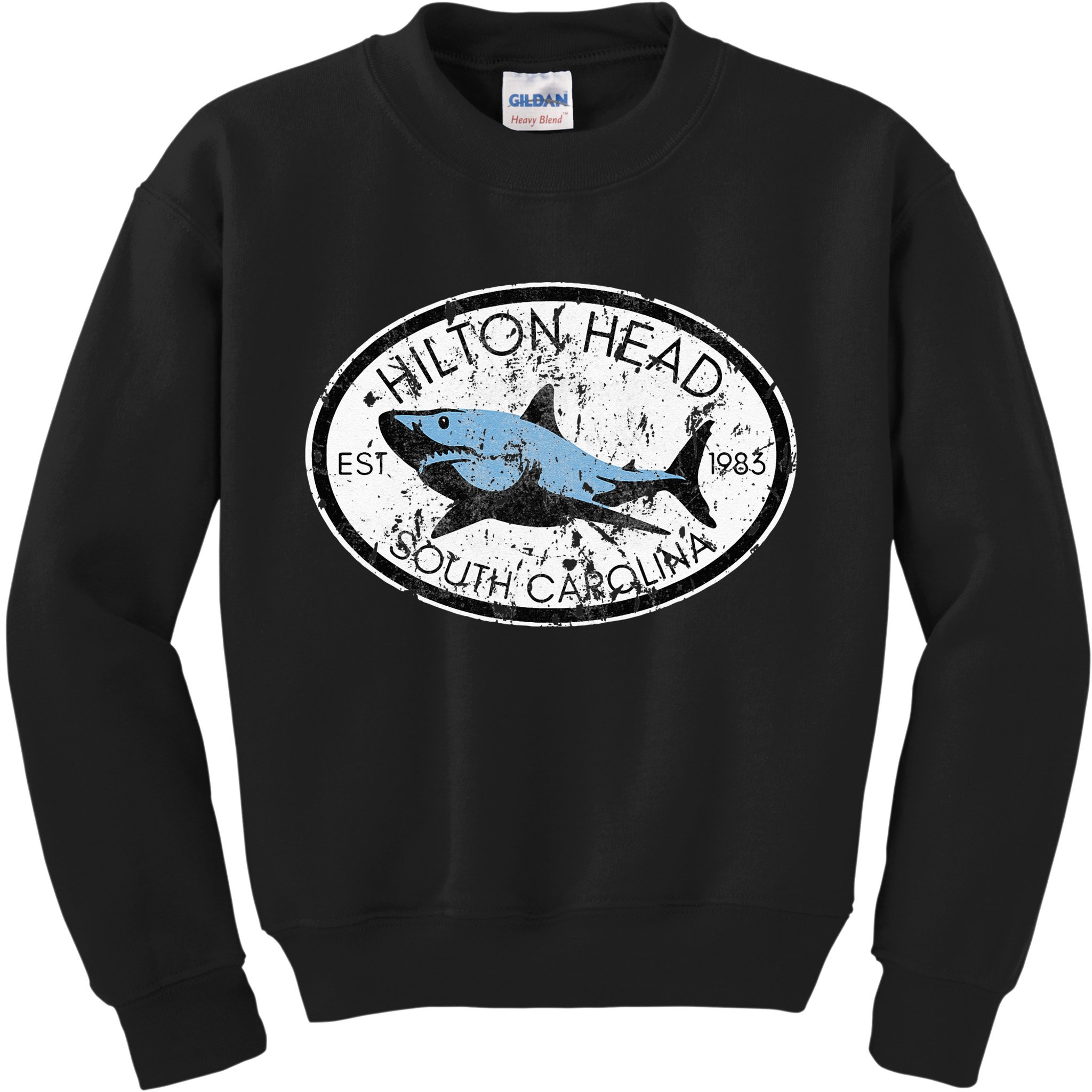 Hilton Head Island South Carolina Fishing Shark Fish Beach Kids Sweatshirt