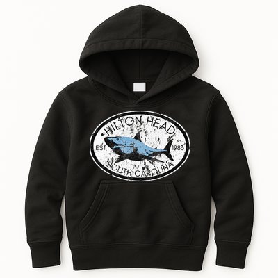 Hilton Head Island South Carolina Fishing Shark Fish Beach Kids Hoodie