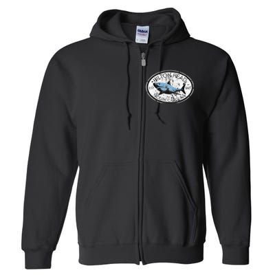 Hilton Head Island South Carolina Fishing Shark Fish Beach Full Zip Hoodie