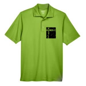 Humble Hustle Inspirational Motivational Entrepreneur Quote Gift Men's Origin Performance Pique Polo