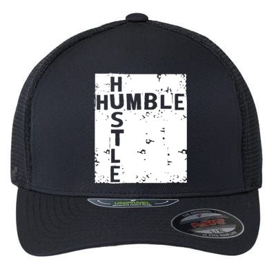 Humble Hustle Inspirational Motivational Entrepreneur Quote Gift Flexfit Unipanel Trucker Cap