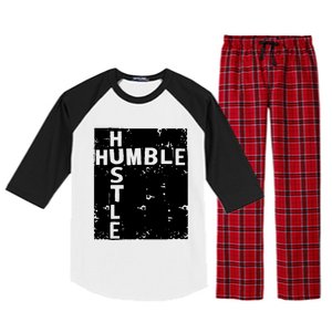 Humble Hustle Inspirational Motivational Entrepreneur Quote Gift Raglan Sleeve Pajama Set