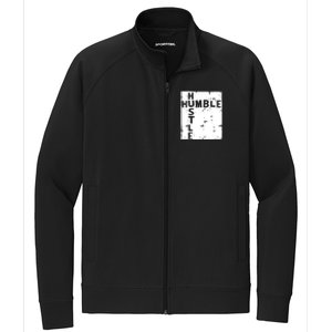 Humble Hustle Inspirational Motivational Entrepreneur Quote Gift Stretch Full-Zip Cadet Jacket