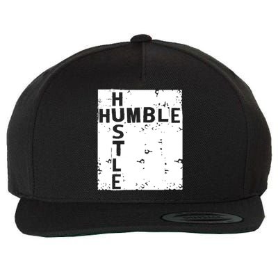 Humble Hustle Inspirational Motivational Entrepreneur Quote Gift Wool Snapback Cap